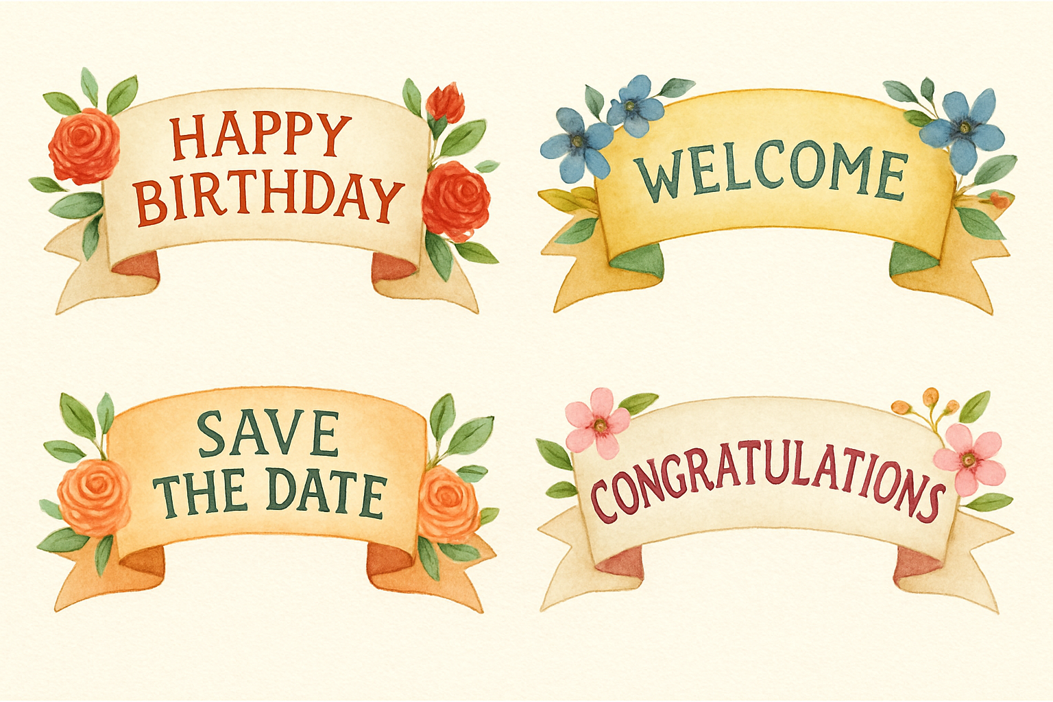 Hand painted custom banners for special occasions